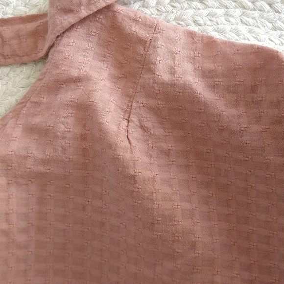 Madewell Rosalie Tie-Strap Top in Textured Gingham Faded Mauve - Picture 10 of 13